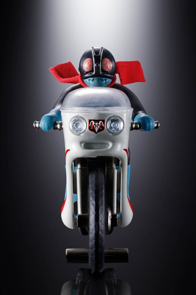 Motocicleta Diecast Chogokin Cyclone de Kamen Rider (Masked Rider 1) de Bandai Tamashii Nations 9 cm