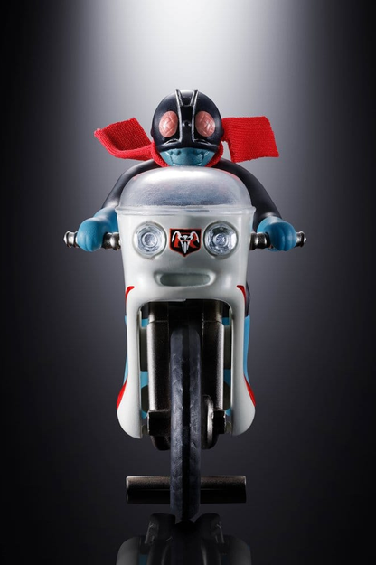 Motocicleta Diecast Chogokin Cyclone de Kamen Rider (Masked Rider 1) de Bandai Tamashii Nations 9 cm