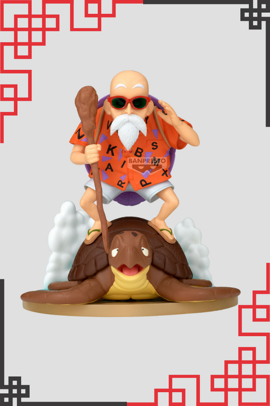 Figura Kamesennin History Box Dragon Ball 11cm – vista frontal con tortuga