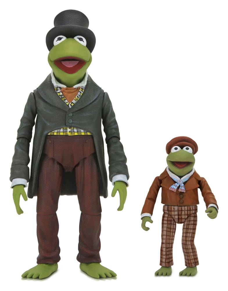 Pack Ultimate Kermit Bob Cratchit y Robin Tiny Tim NECA con accesorios