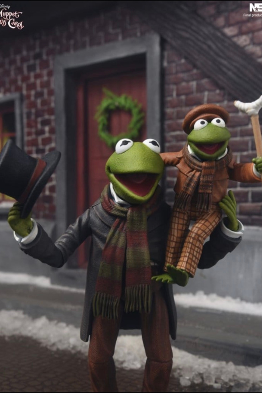 Kermit as Bob Cratchit y Robin as Tiny Tim Pack de 2 Figuras Ultimate Los Muppets NECA