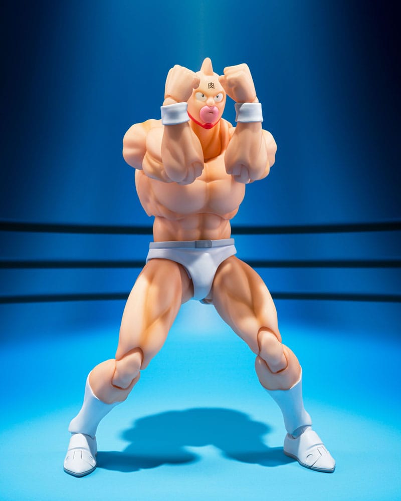 Detalle del rostro y musculatura de Kinnikuman Perfect Origin Arc