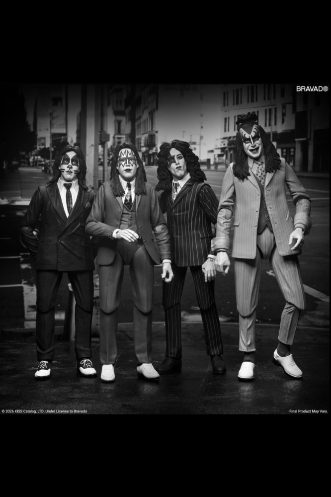 Dressed to Kill Album Cover Pack de 4 Figuras KISS 18 cm NECA