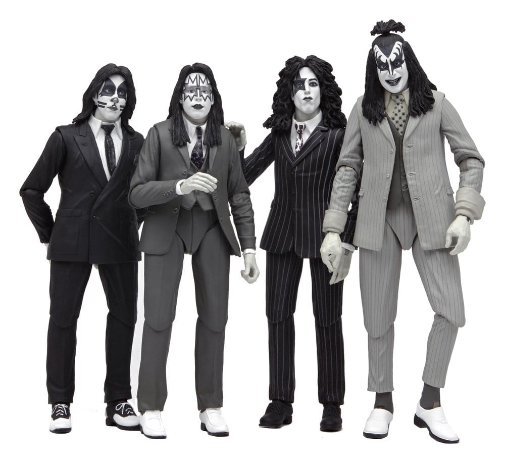 Pack de 4 figuras KISS Dressed to Kill Album Cover NECA