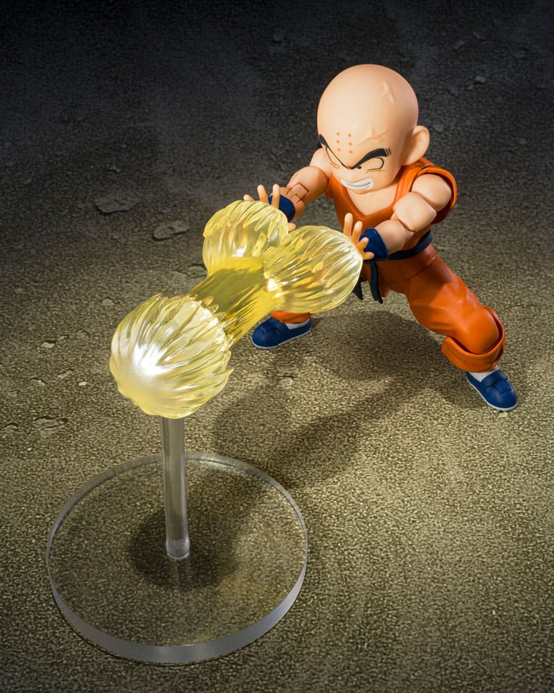 Detalle del rostro de Krillin en figura S.H.Figuarts Dragon Bal