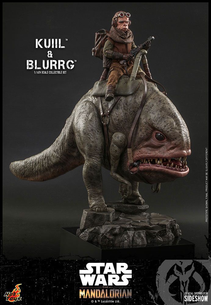 Pack Kuiil y Blurrg Hot Toys Star Wars The Mandalorian figura coleccionable 1/6