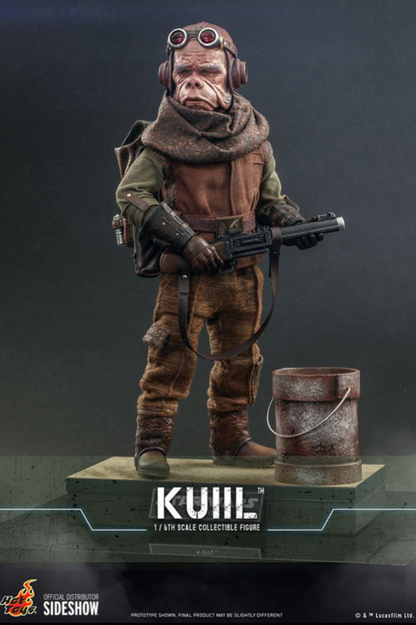 Figura Kuiil Hot Toys Star Wars The Mandalorian escala 1/6 vista frontal