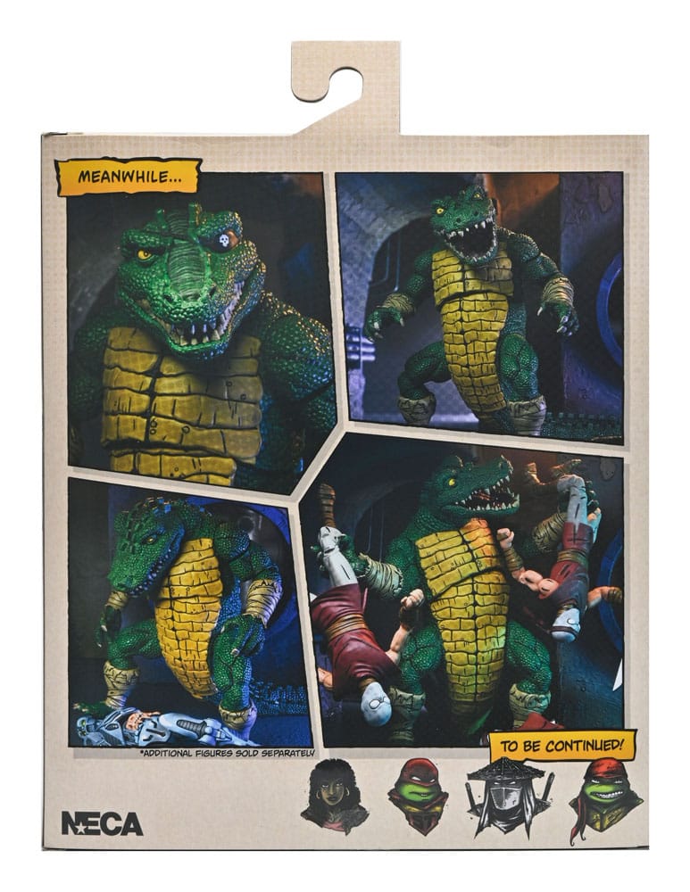 Figura Leatherhead NECA con accesorios y cabezas intercambiables