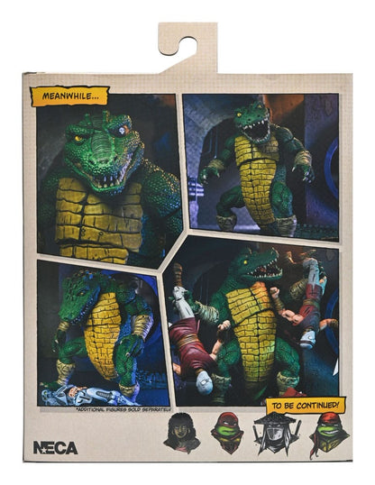 Figura Leatherhead NECA con accesorios y cabezas intercambiables