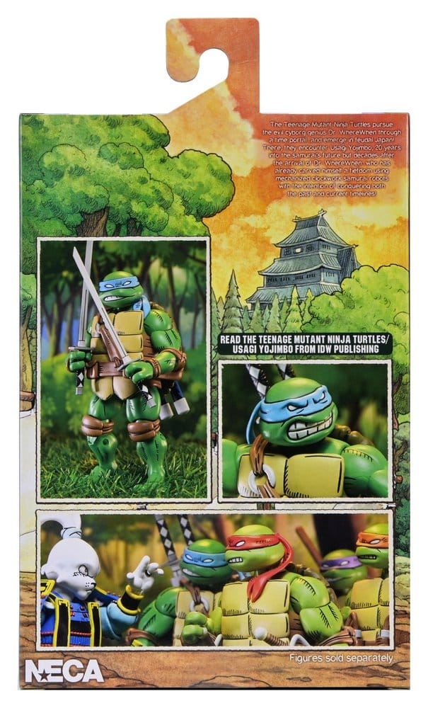 Figura Ultimate Leonardo TMNT NECA con cabezas y manos intercambiables