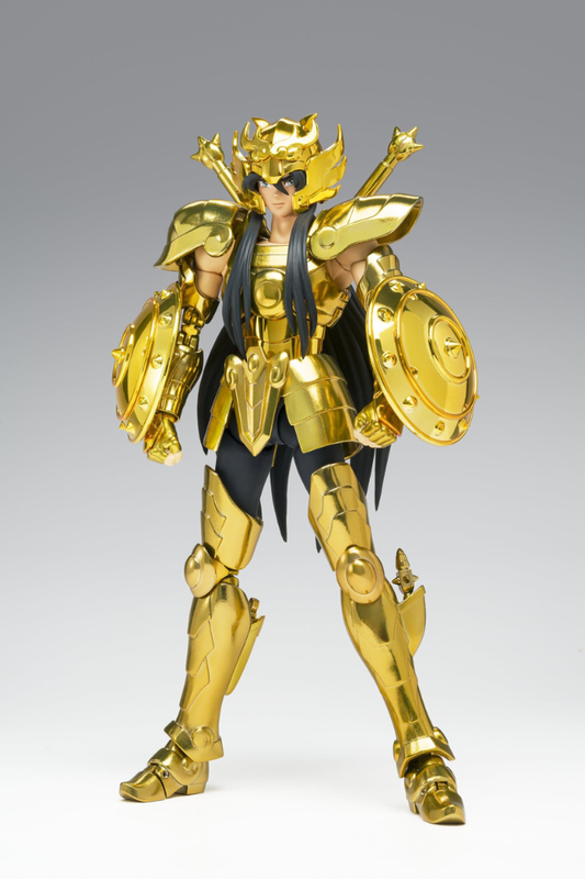 Figura Libra Shiryu Saint Cloth Myth EX Saint Seiya 18 cm con armadura dorada completa vista frontal