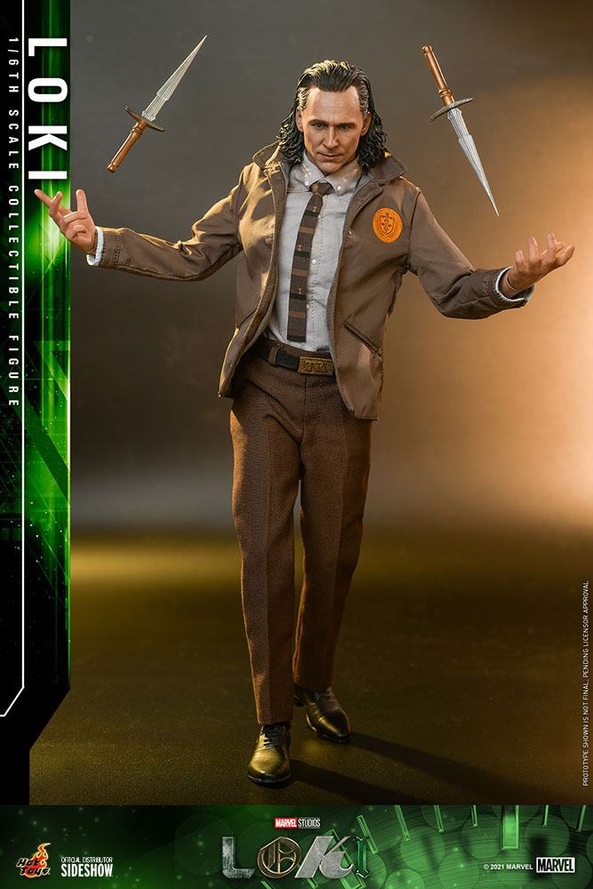 Figura Hot Toys de Loki escala 1/6 con traje TVA – Marvel Disney+