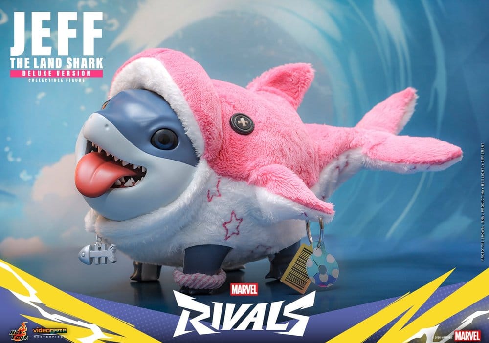 Figura Jeff the Land Shark Deluxe Version con accesorios exclusivos Marvel Rivals