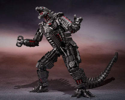 Figura articulada Mechagodzilla con efectos de energía azul y roja