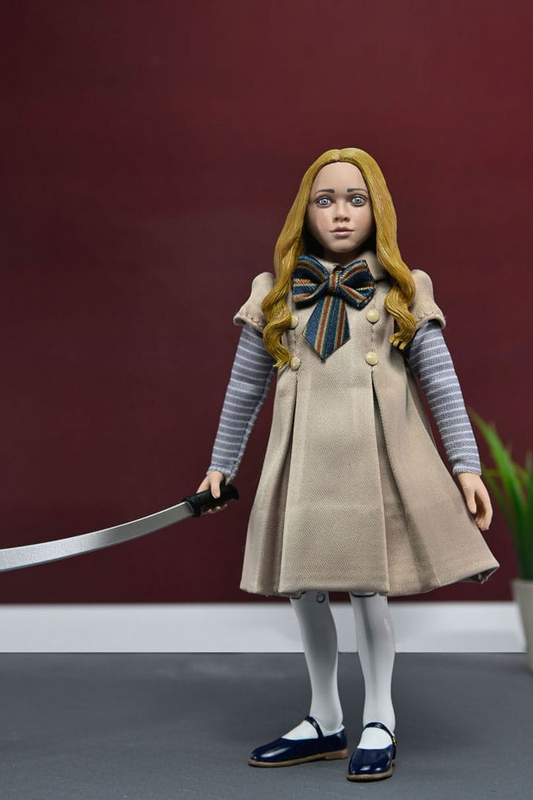 Figura articulada Megan con vestido de tela beige y cuchillo – NECA 20 cm