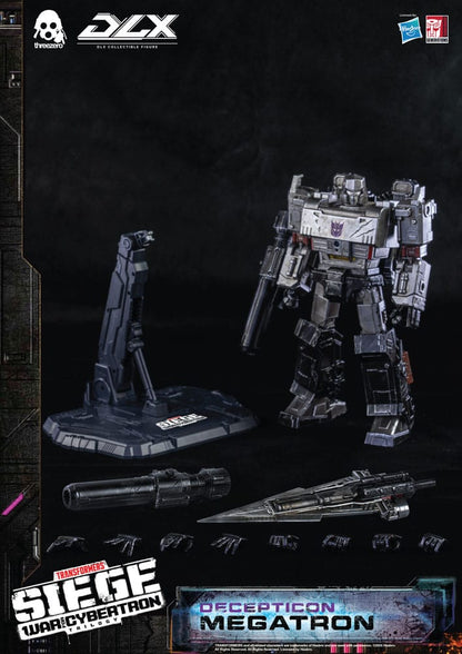 Megatron DLX de Transformers con accesorios y base.