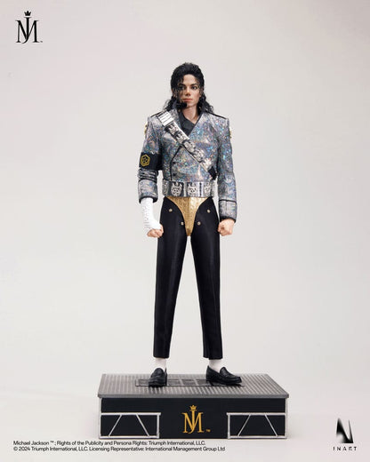 Detalle hiperrealista del rostro de la figura Michael Jackson 1/6 – InArt.