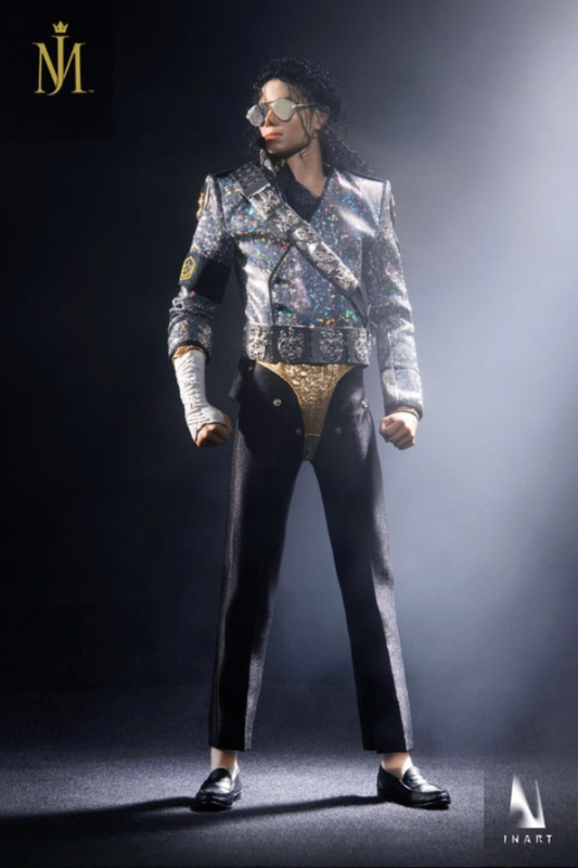 Figura Michael Jackson escala 1/6 de InArt con traje icónico y detalles premium – vista frontal.