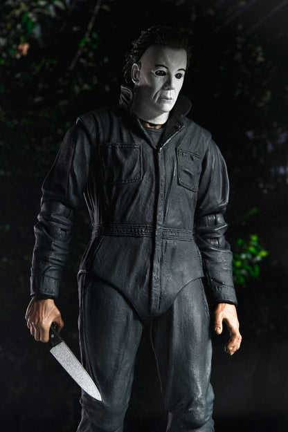 Figura Michael Myers NECA Ultimate Halloween Resurrection 18 cm con cuchillo.
