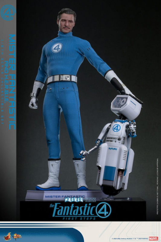 Pack de figuras Mister Fantastic y H.E.R.B.I.E. escala 1/6 de Hot Toys – Fantastic Four: First Steps
