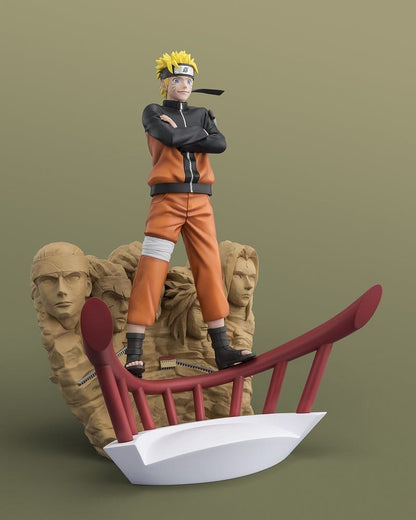 Figura Naruto Uzumaki Figuarts ZERO STARTune con diorama de la Roca Hokage