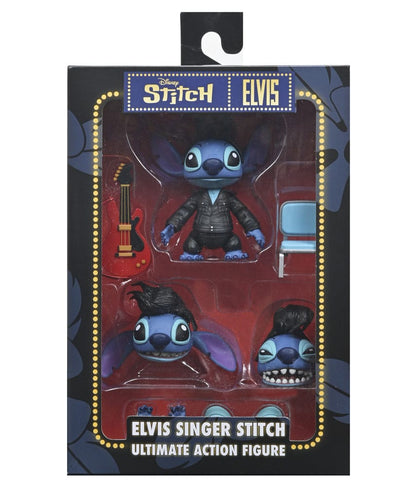 Caja de arte de Stitch Elvis – figura NECA edición retro
