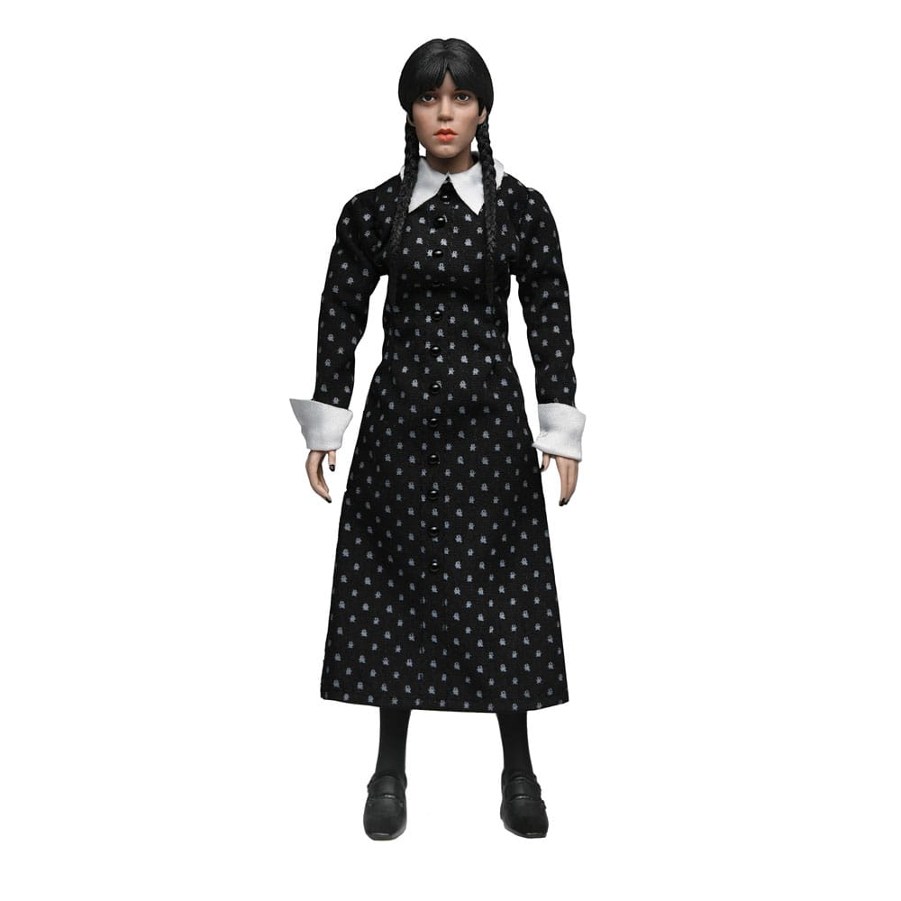 Figura Wednesday NECA con accesorios incluidos: manos, mochila y paraguas