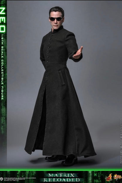 Neo figura Hot Toys Matrix Reloaded Movie Masterpiece escala 1/6