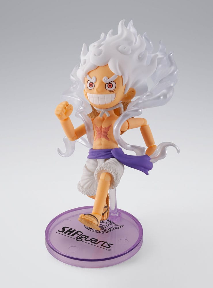 Figura Luffy Gear 5 pose de acción One Piece Tamashii Nations S.H. Figuarts