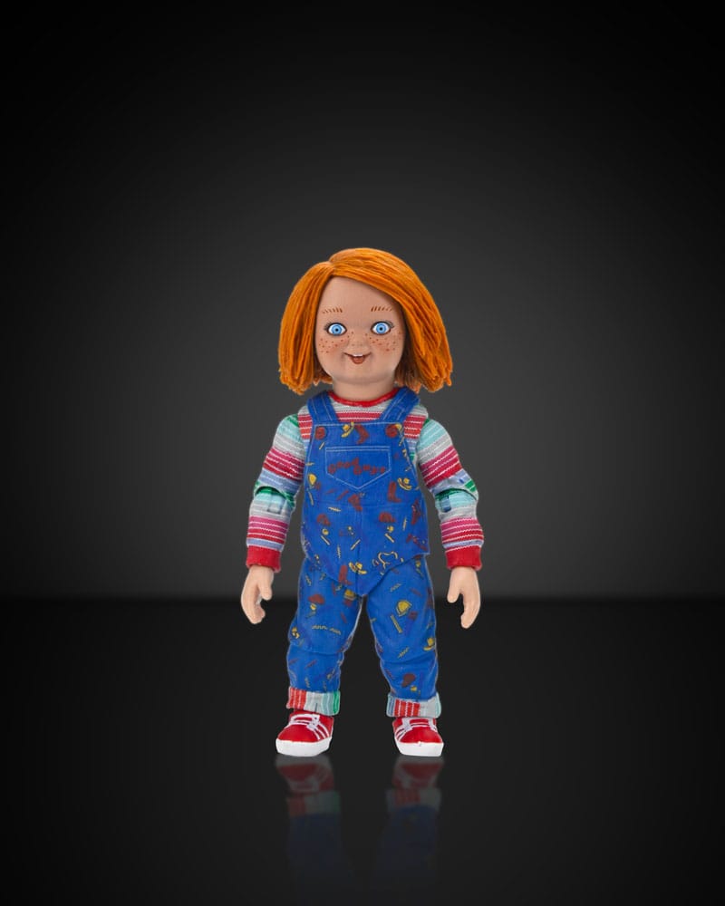 Figura individual de Chucky con mono azul y cuchillo pack surtido 12 figuras chucky tv series good guy neca 18cm.