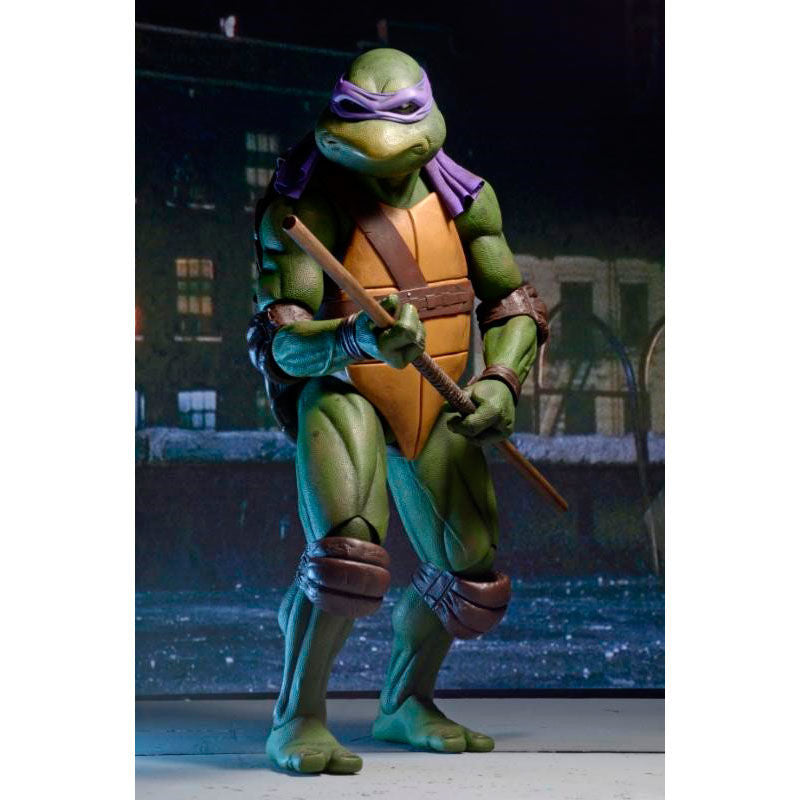 Pack completo de figuras NECA Tortugas Ninja escala 1/4 con Leonardo, Raphael, Michelangelo y Donatello.