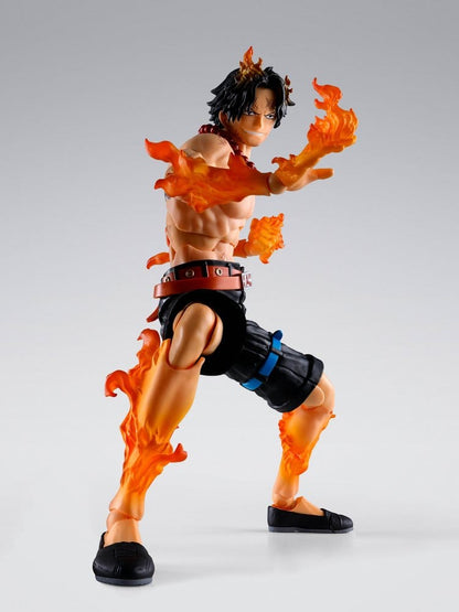 Figura articulada Portgas D Ace One Piece S.H.Figuarts detalle y accesorios