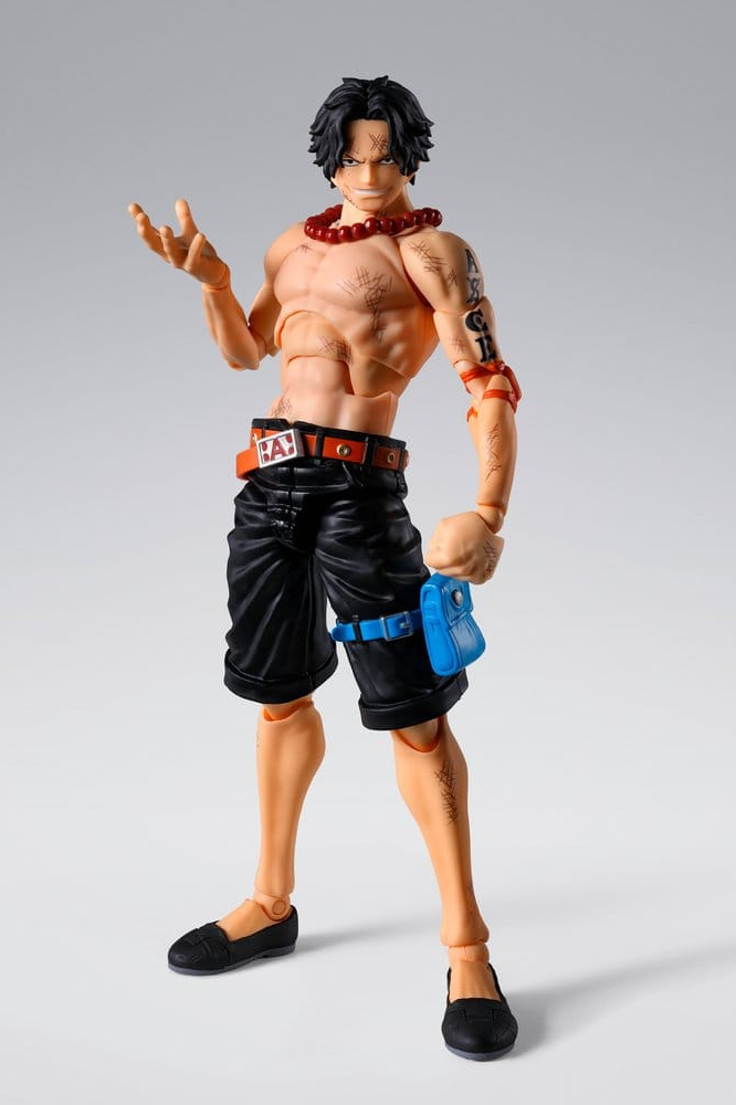 Figura Portgas D Ace S.H.Figuarts One Piece Marineford 16 cm Bandai Tamashii pose frontal