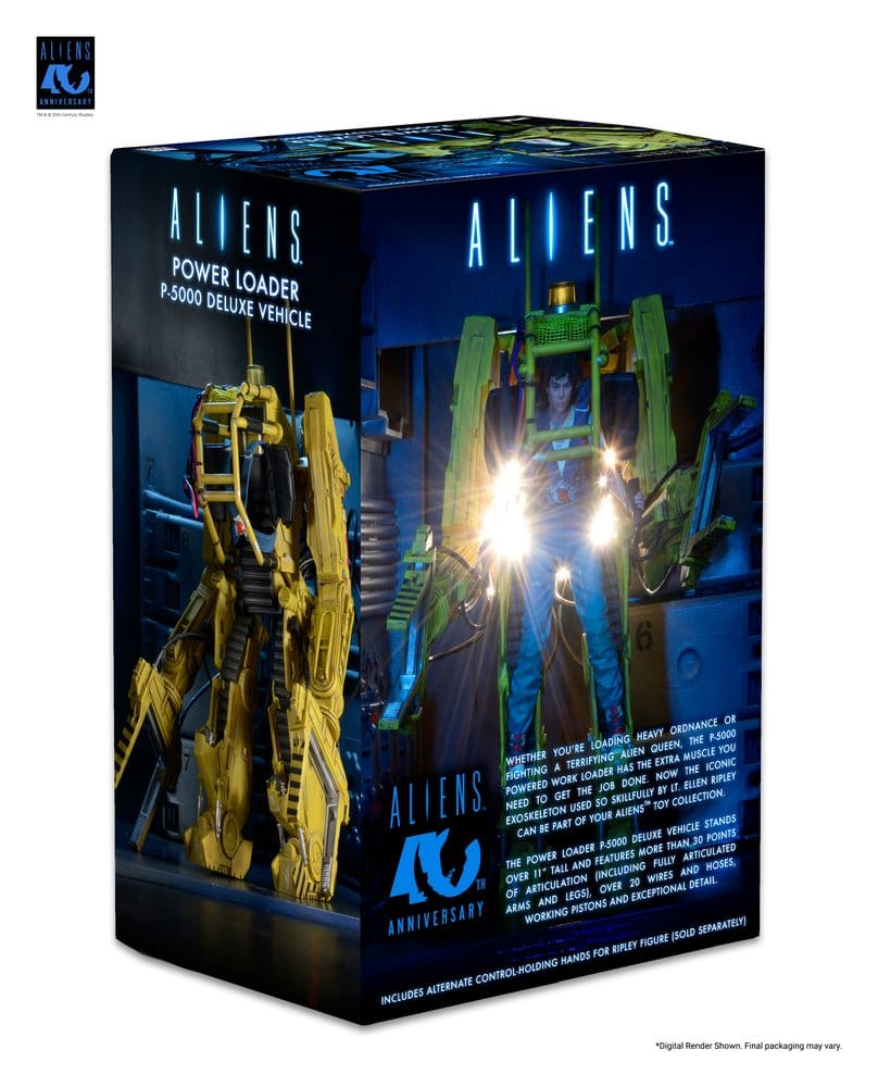 Power Loader P-5000 de NECA en escena de diorama compatible con figuras de 7 pulgadas