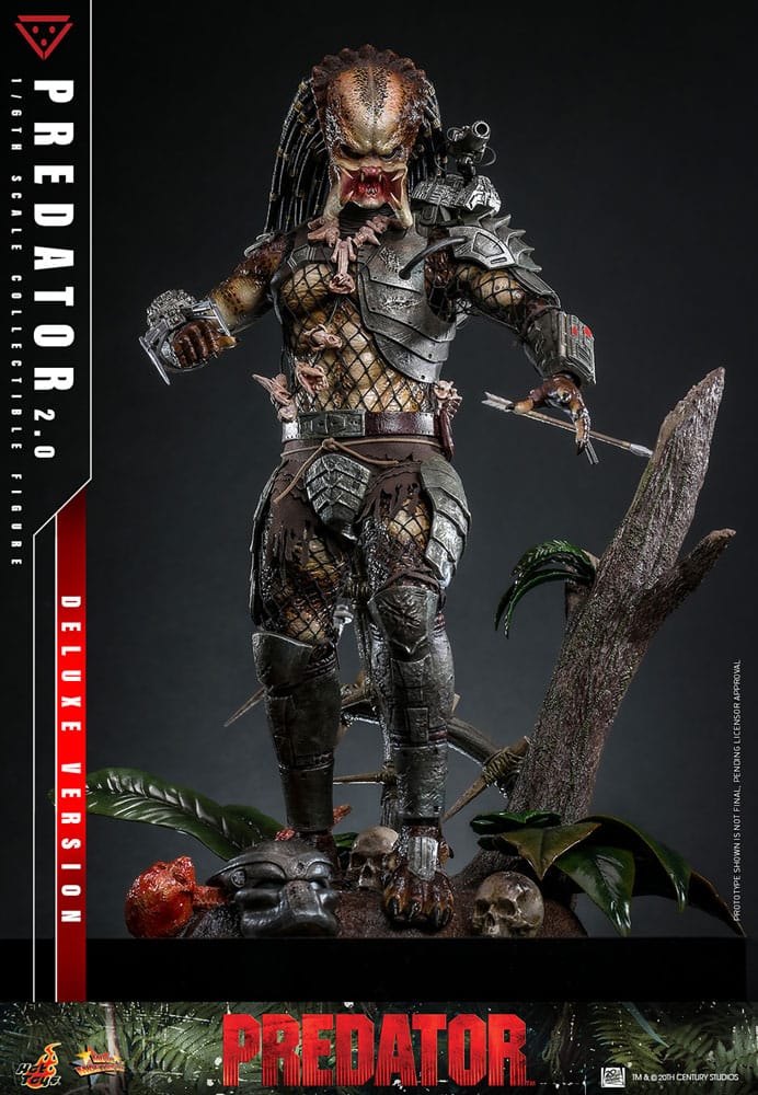 Vista completa del diorama selvático y accesorios incluidos en la figura deluxe