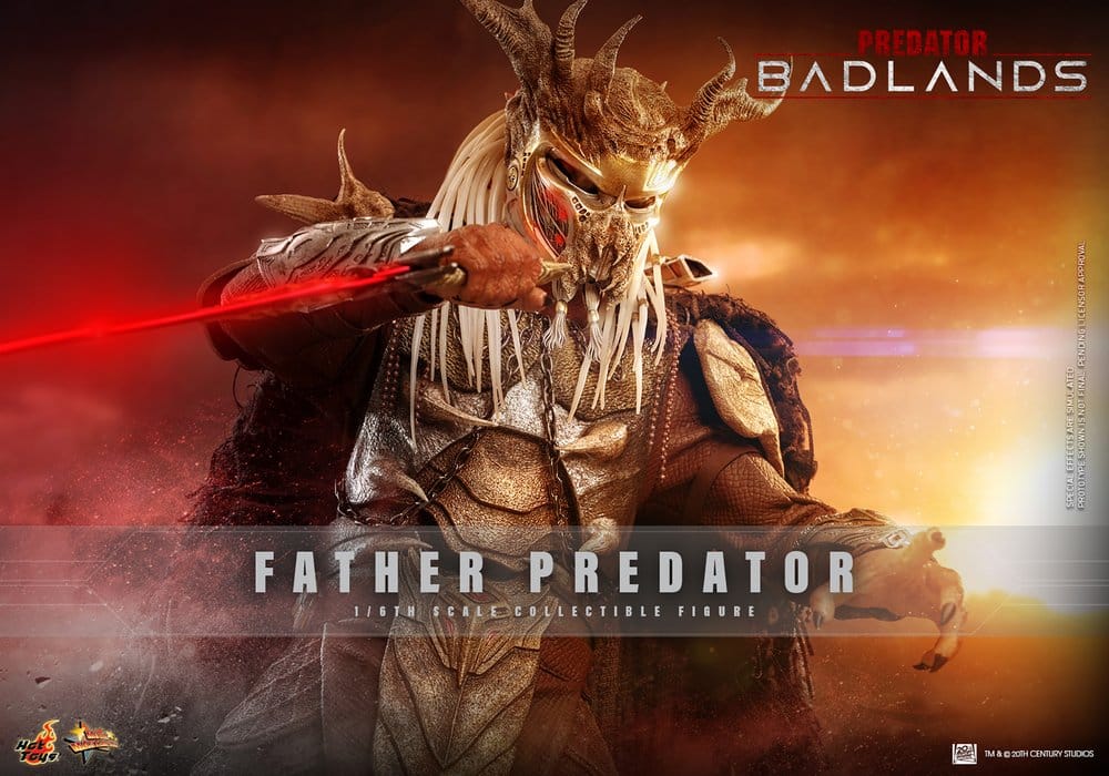 Accesorios del Predator Badlands Hot Toys con cuchillas de muñeca ensangrentadas y manos intercambiables