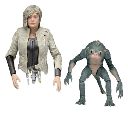Accesorios incluidos figura Thia y Bud NECA Predator Badlands