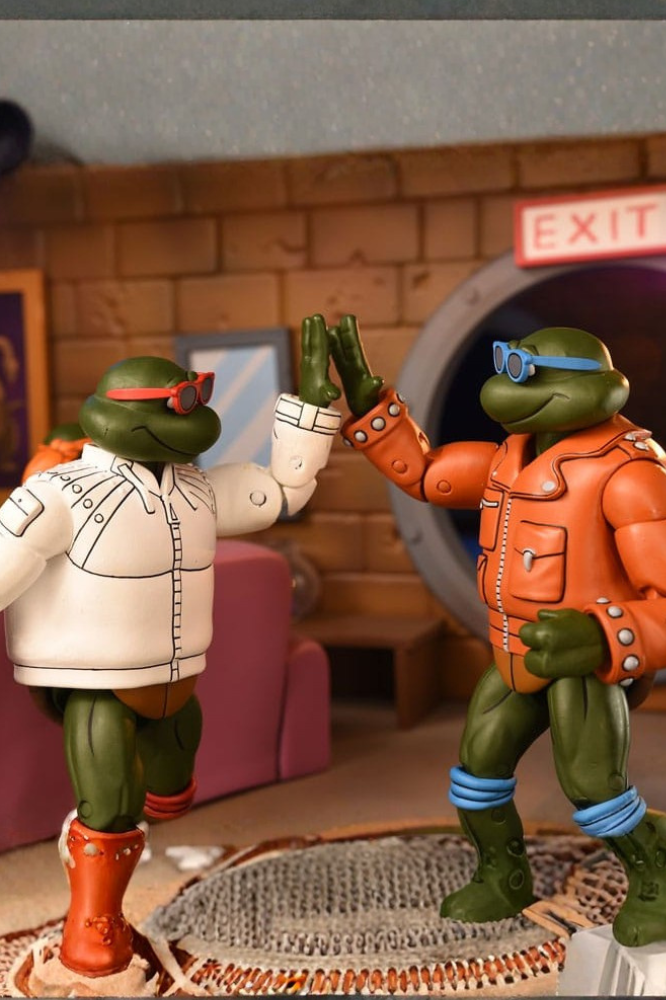 Pack Punk Leo y Punk Raph de NECA de Teenage Mutant Ninja Turtles Cartoon