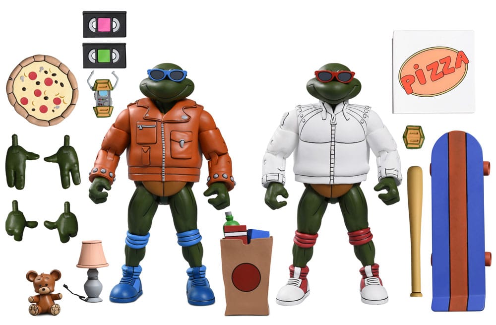 Pack Punk Leo y Punk Raph con accesorios de NECA