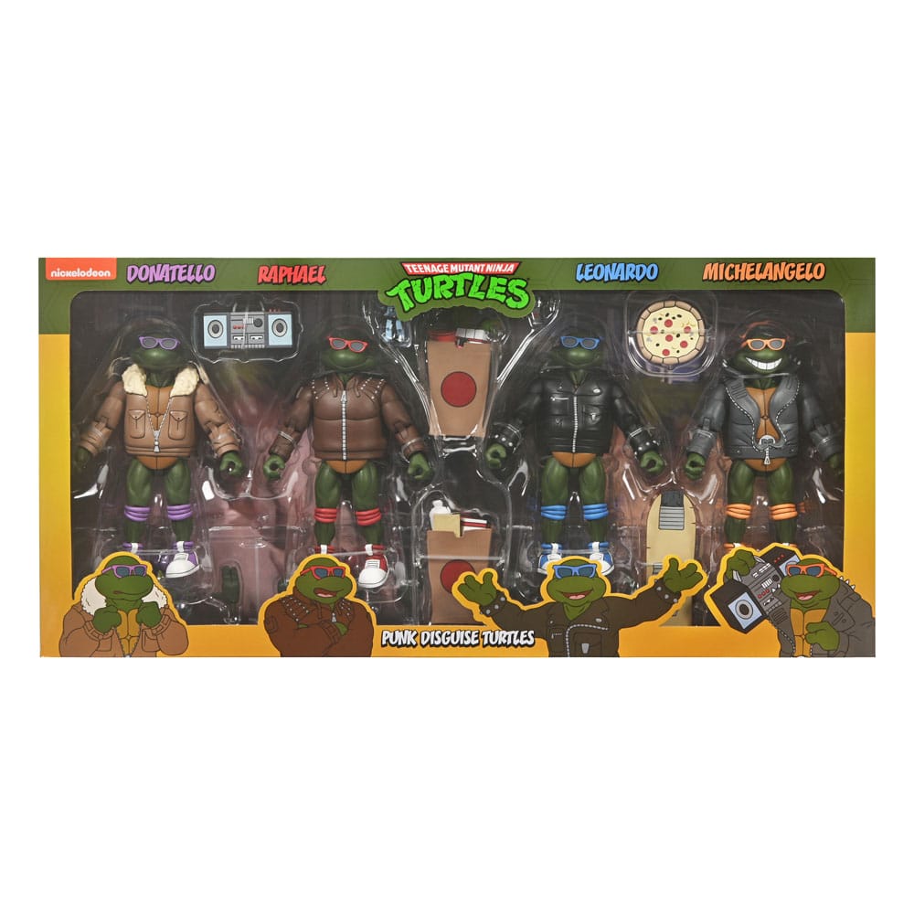 Caja del paquete Punk Turtles Tortugas Ninja Cartoon NECA