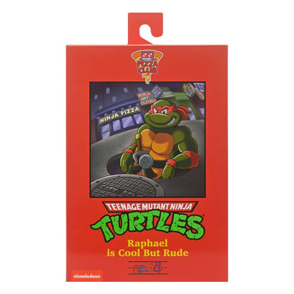 Caja retro estilo VHS de Raphael TMNT con diseño clásico