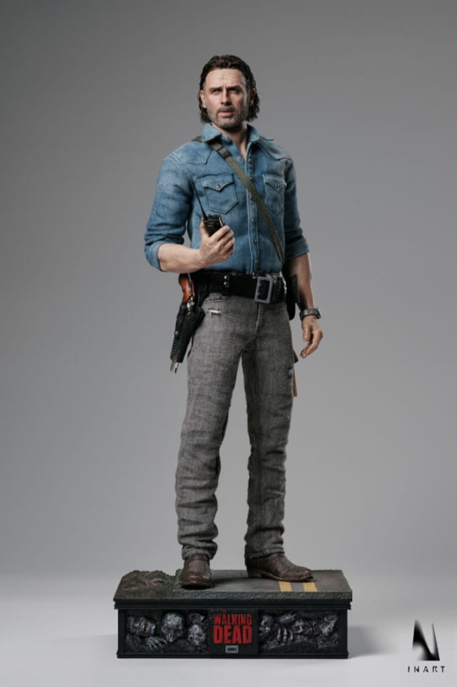 Figura 1/6 Rick Grimes The Walking Dead InArt con cabello real 35 cm