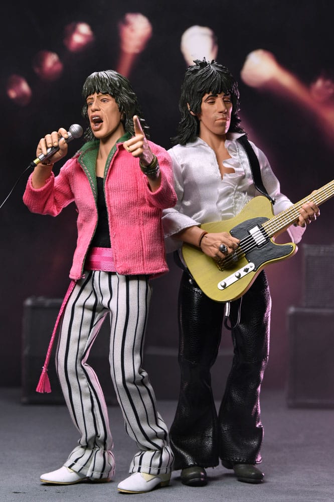 Empaque figura The Rolling Stones Mick Jagger 1975 20 cm de NECA