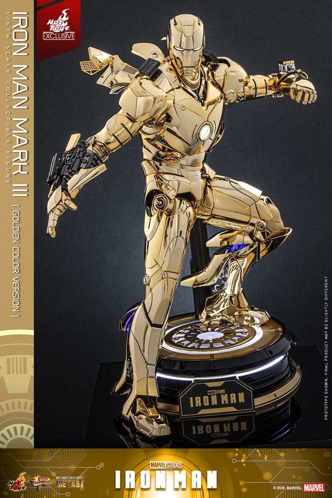 Figura coleccionable Iron Man Mark III Hot Toys Marvel Exclusive edición limitada.