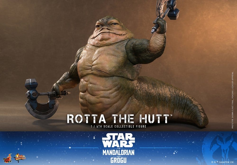 Figura Rotta The Hutt Hot Toys The Mandalorian and Grogu detalle completo