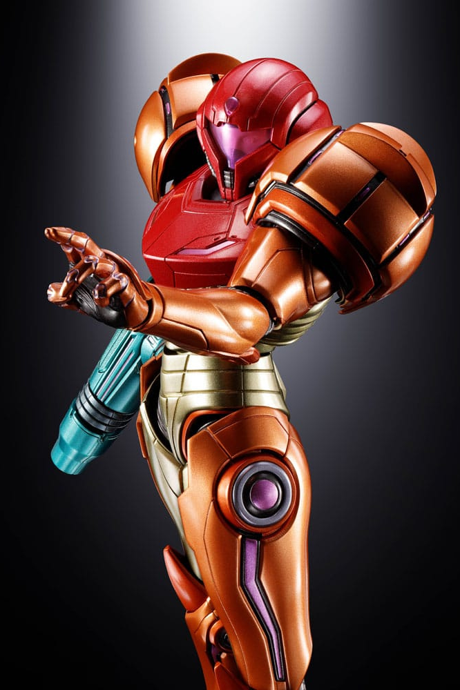 Samus Aran Figura Diecast Chogokin Metroid Prime 4 Beyond LED 21 cm Bandai Tamashii Nations