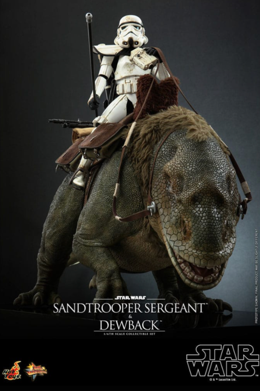 Figura Sandtrooper Sergeant & Dewback Hot Toys escala 1/6 Star Wars.