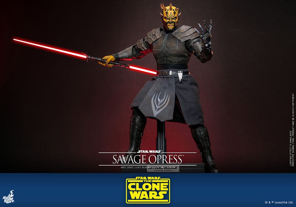 Accesorios y detalles de la figura Savage Opress Hot Toys Star Wars The Clone Wars
