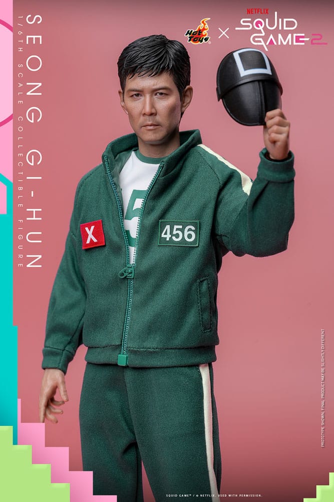 Figura de Seong Gi-hun de Hot Toys basada en Squid Game 2, escala 1/6.