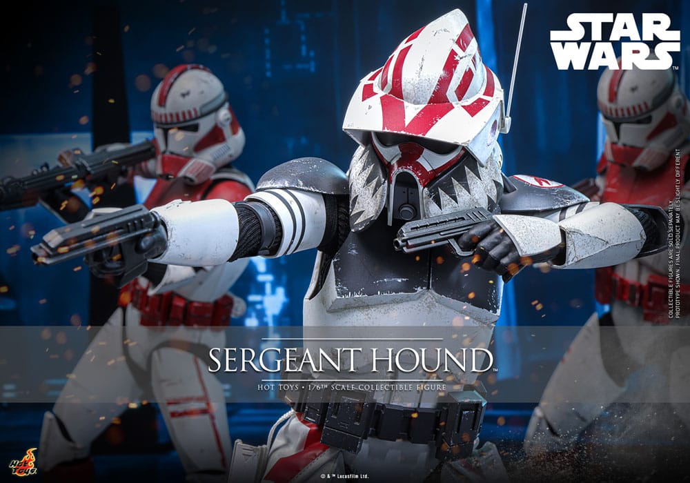 Sergeant Hound figura articulada 1/6 Hot Toys con casco y armadura personalizada